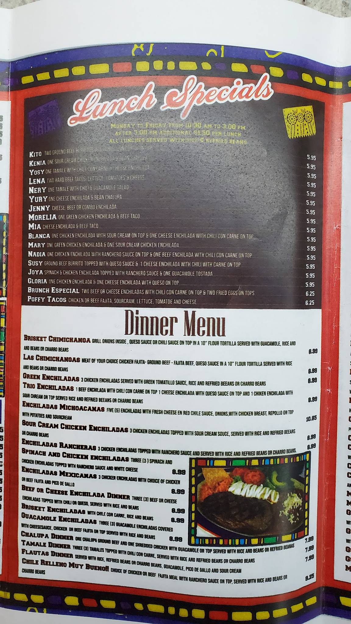 Menu at La Joya Mexican Cocina restaurant, Wylie