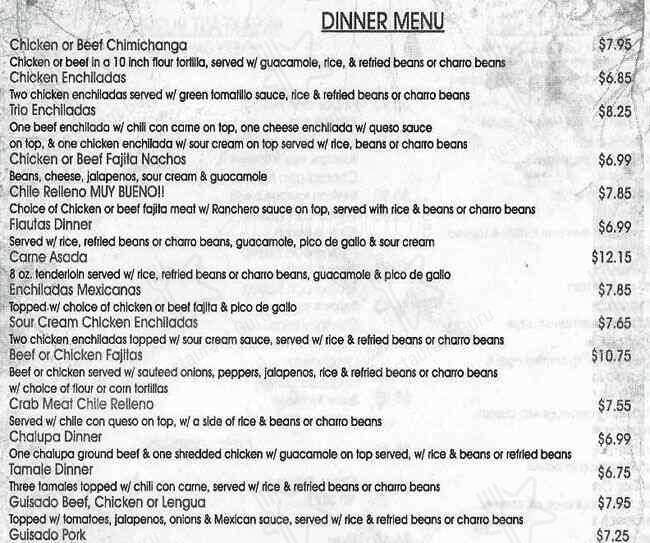 Menu at La Joya Mexican Cocina restaurant, Wylie