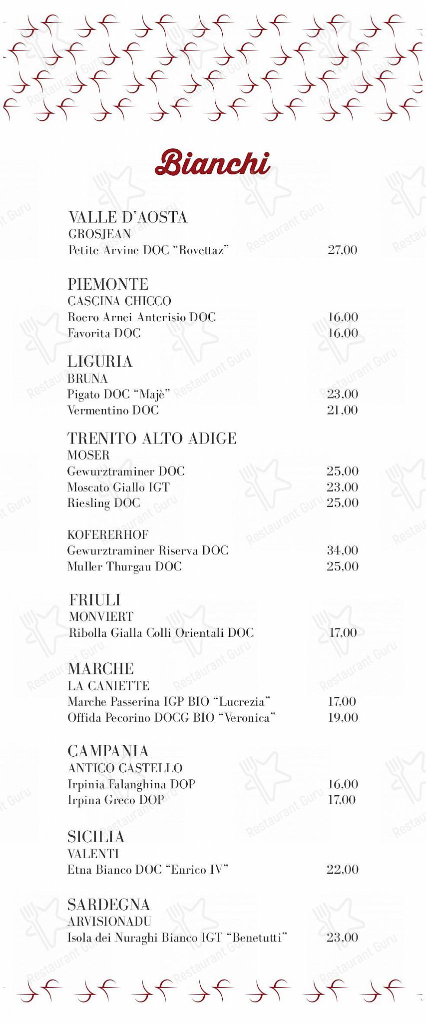 Lunch Menu per La Lampara in Torino