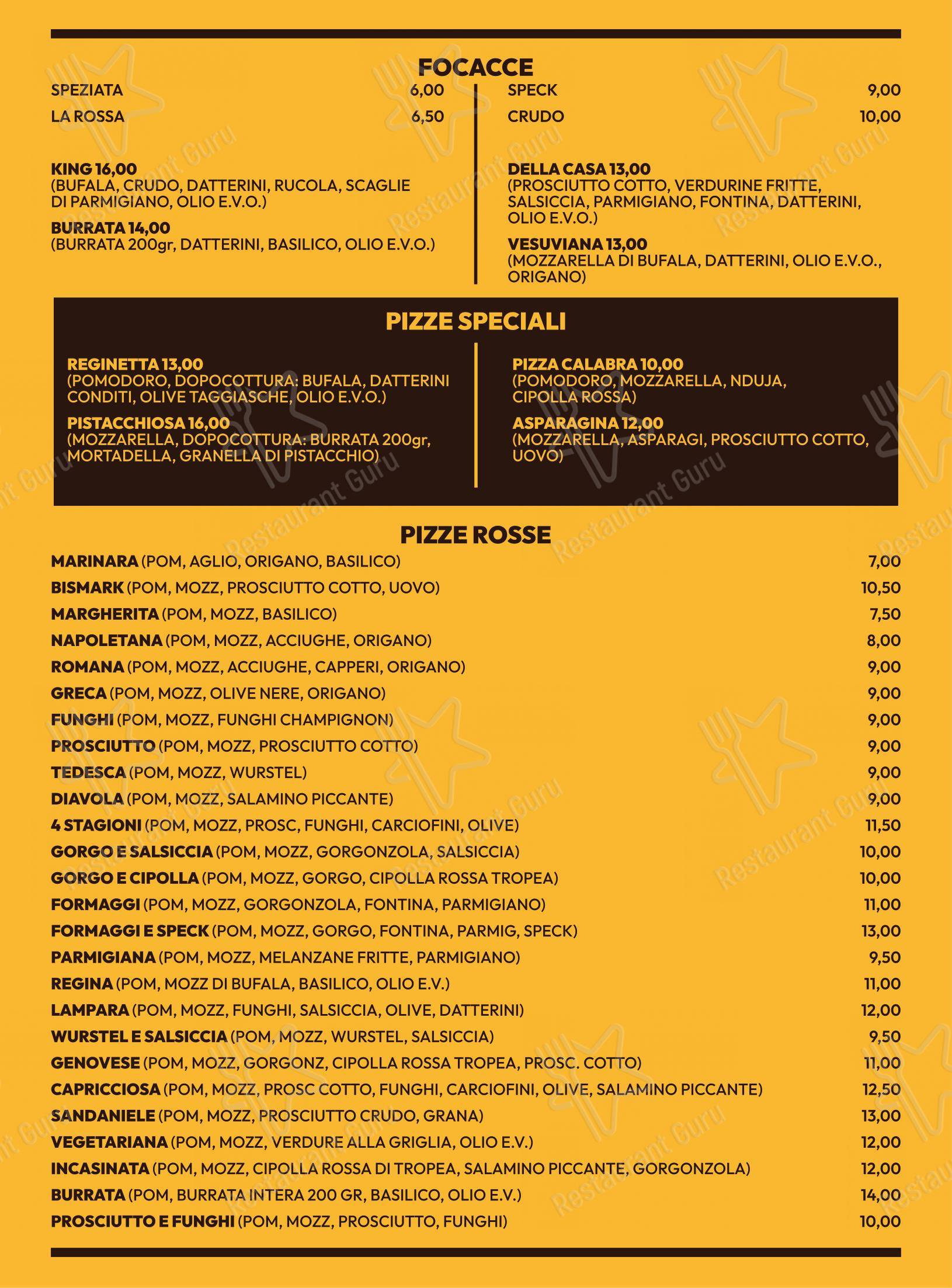 La Lampara in Torino - Menu