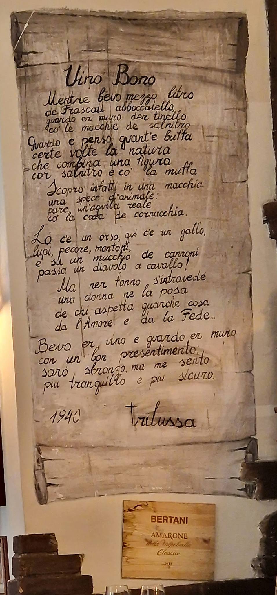 Menu di La Locanda di Bacco Ristorante Storico Roma 