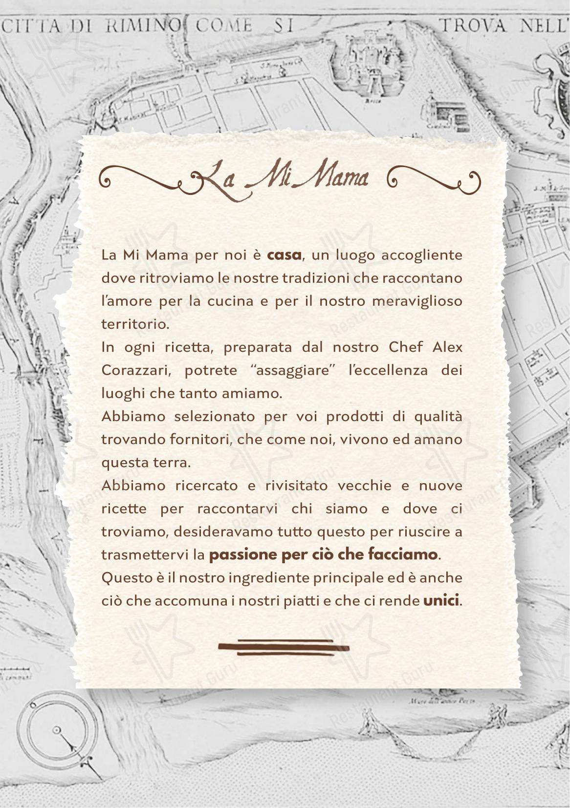 菜单 per La Mi Mama in Rimini
