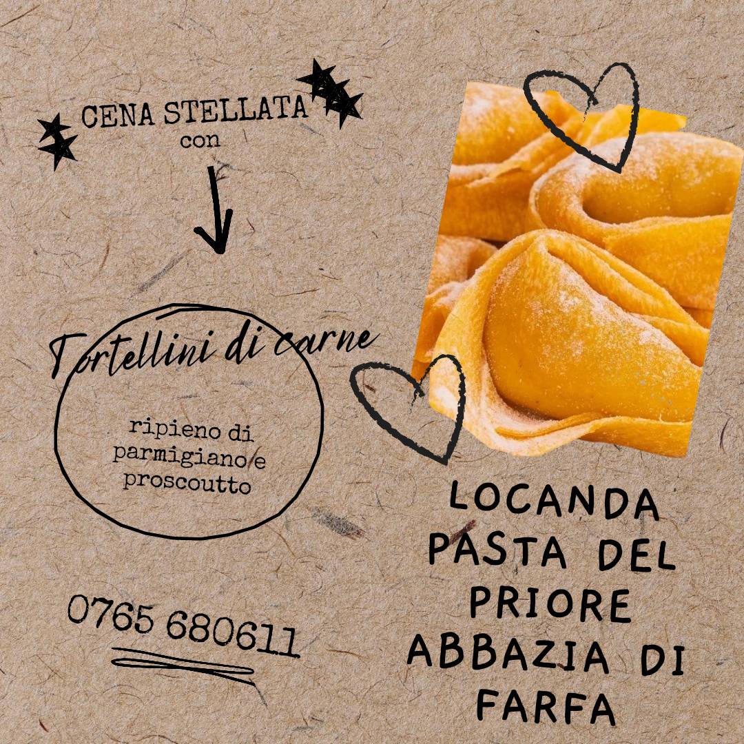 Menu di La Pasta del Priore di Farfa 