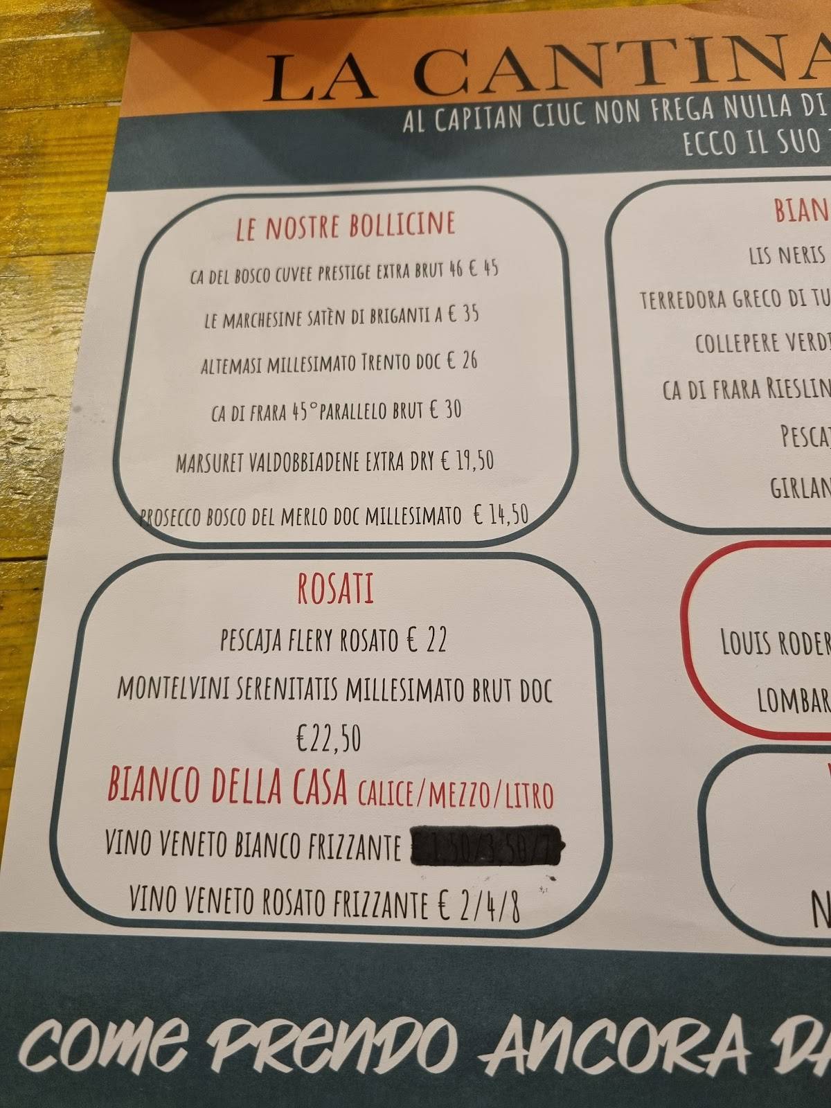 Menu di La Pescheria Da Claudio È Giuliano 