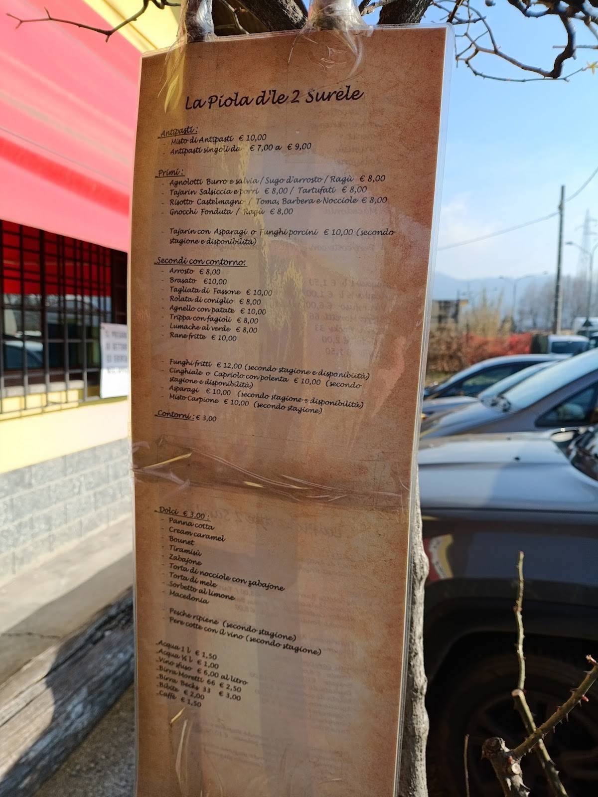 Menu di La Piola D'Le 2 Surele di Milano Susanna 