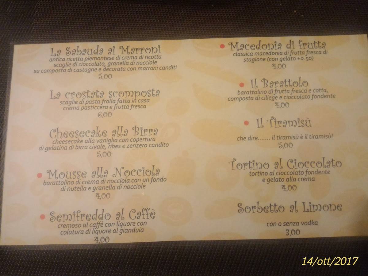 Menu di Ristorante La Poligonia 