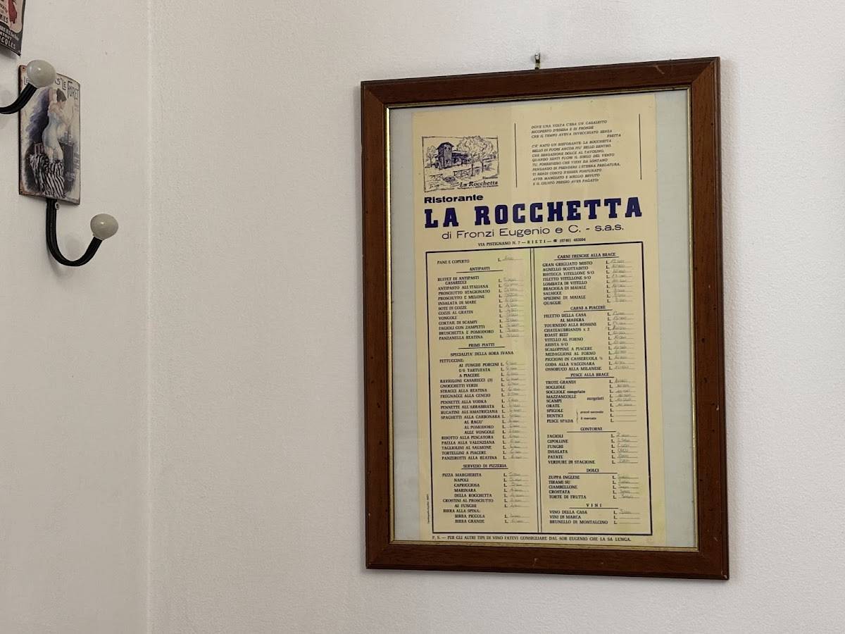 Menu de Ristorante La Rocchetta