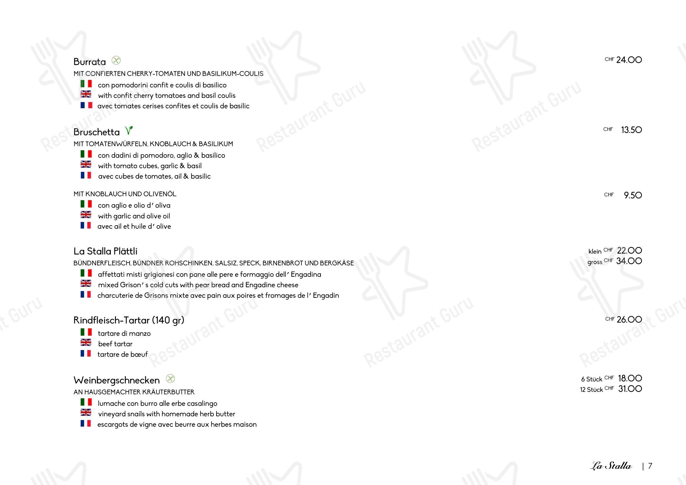 La Stalla Restaurant Pizzeria in San Maurizio - Основное меню