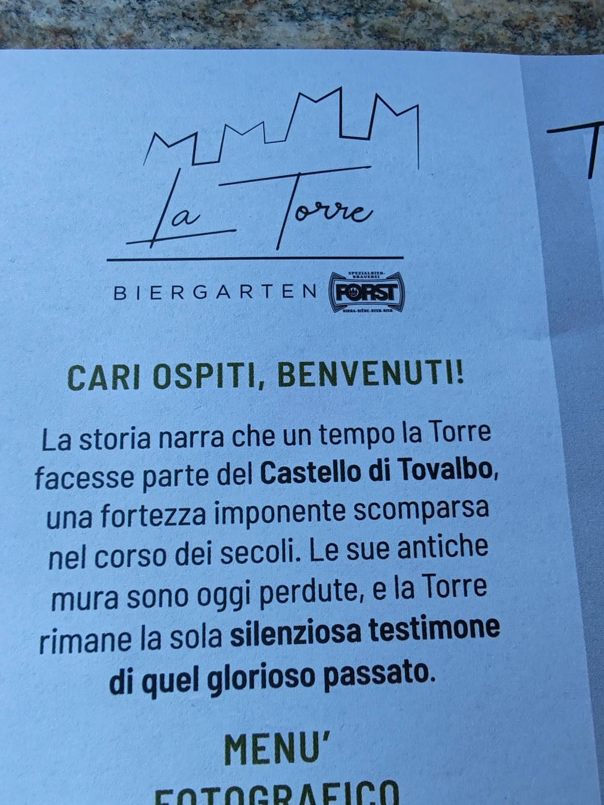 Menu di La Torre - Biergarten Forst 