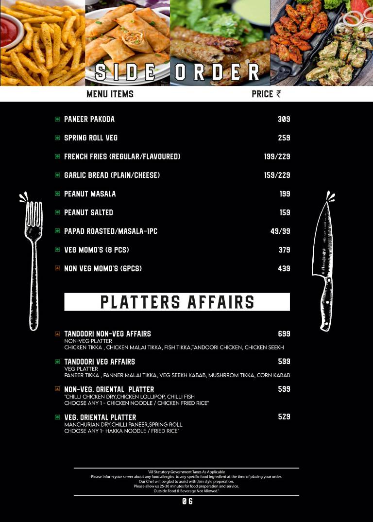 Village Vatika Restaurant menu