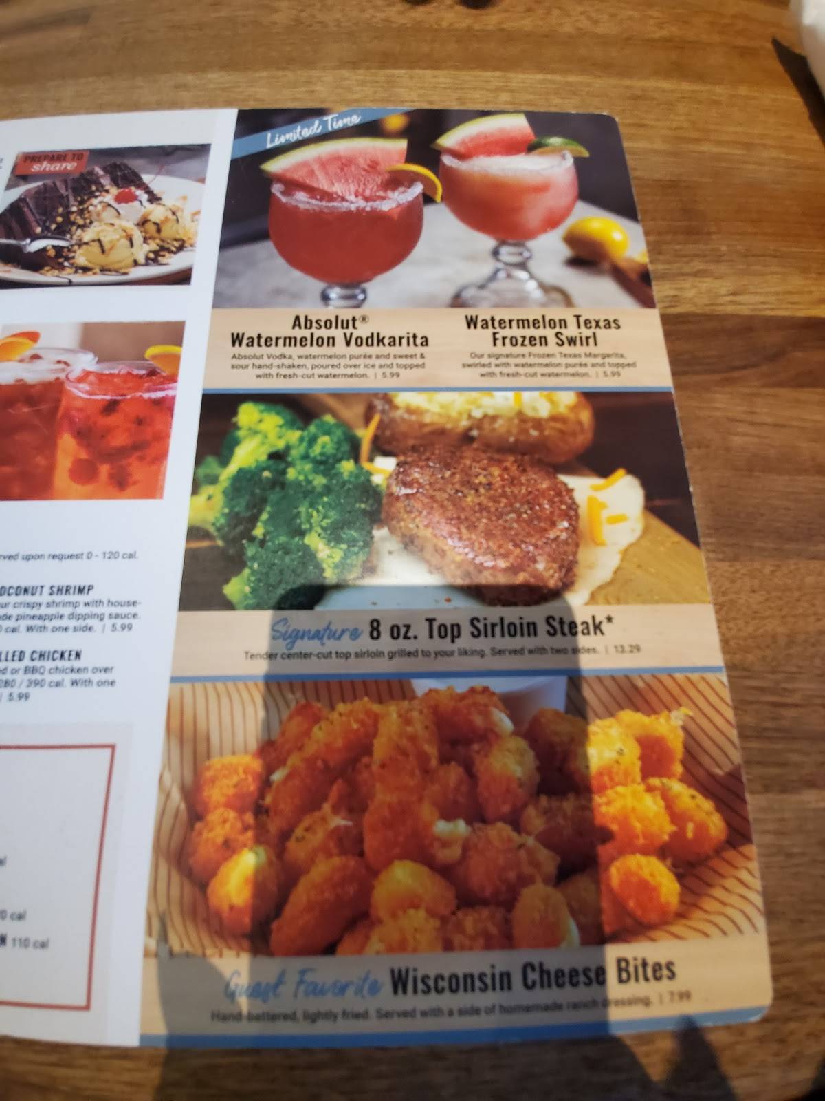 Menu at Cheddar's Scratch Kitchen restaurant, Lafayette