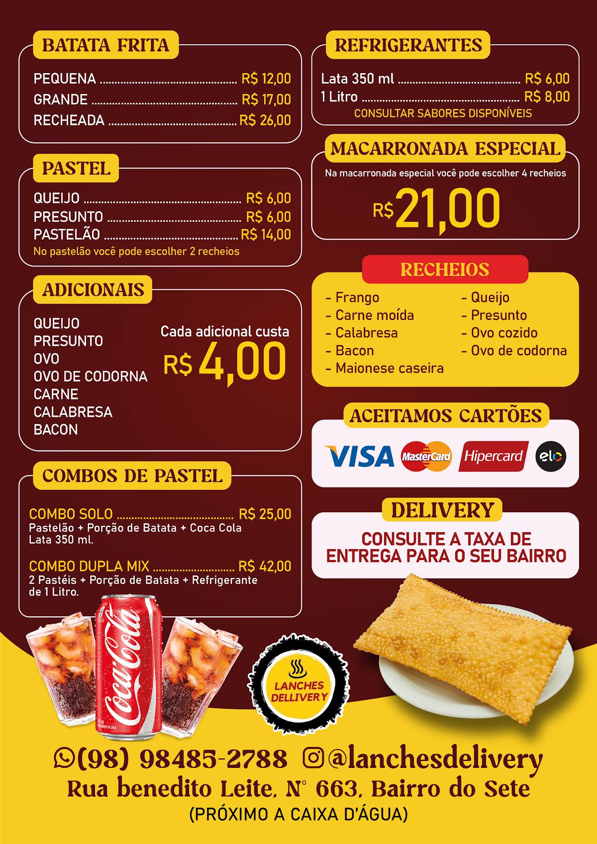 Lanches Dellivery cardápio
