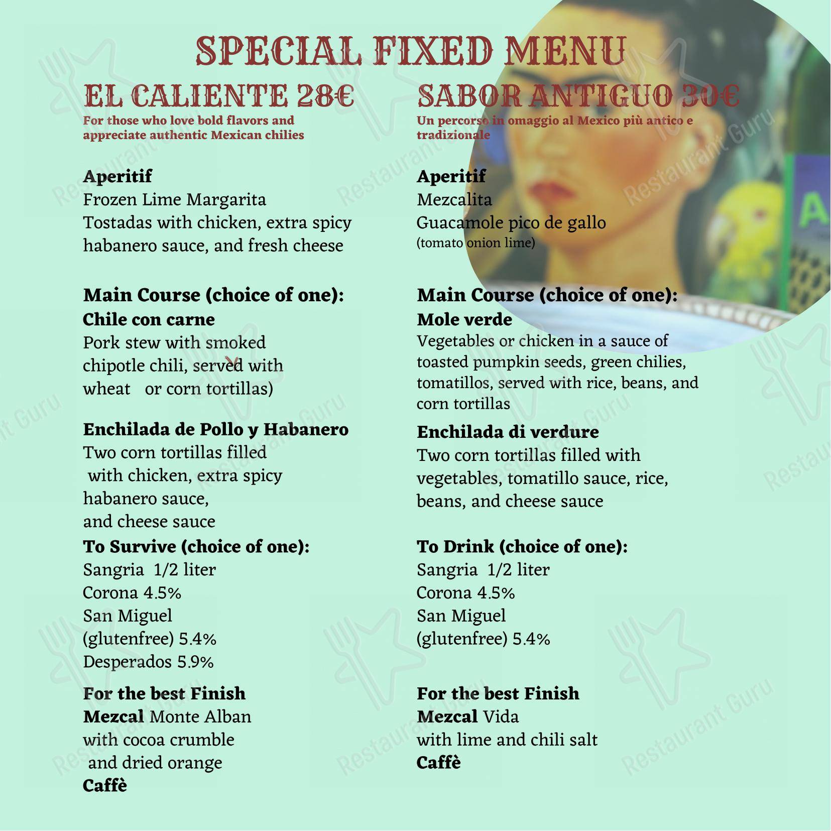 Menu di Las Rosas - 菜单