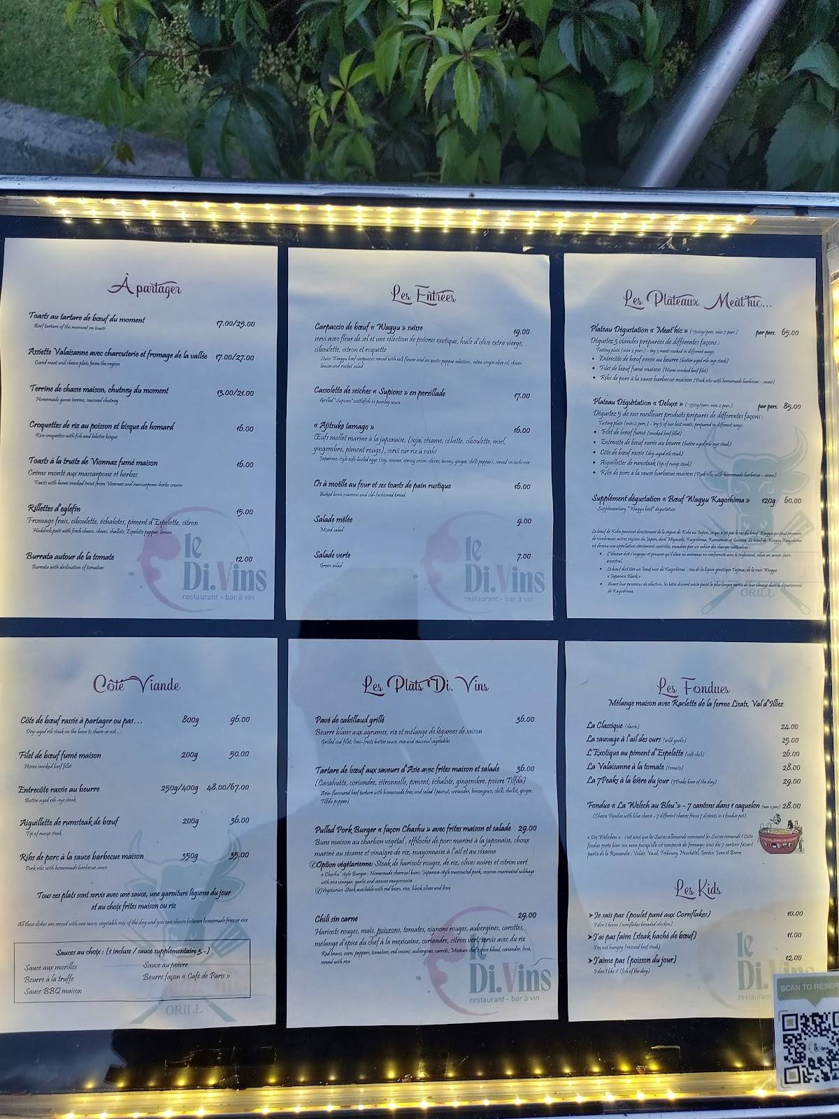 Menu di Le Di.Vins 