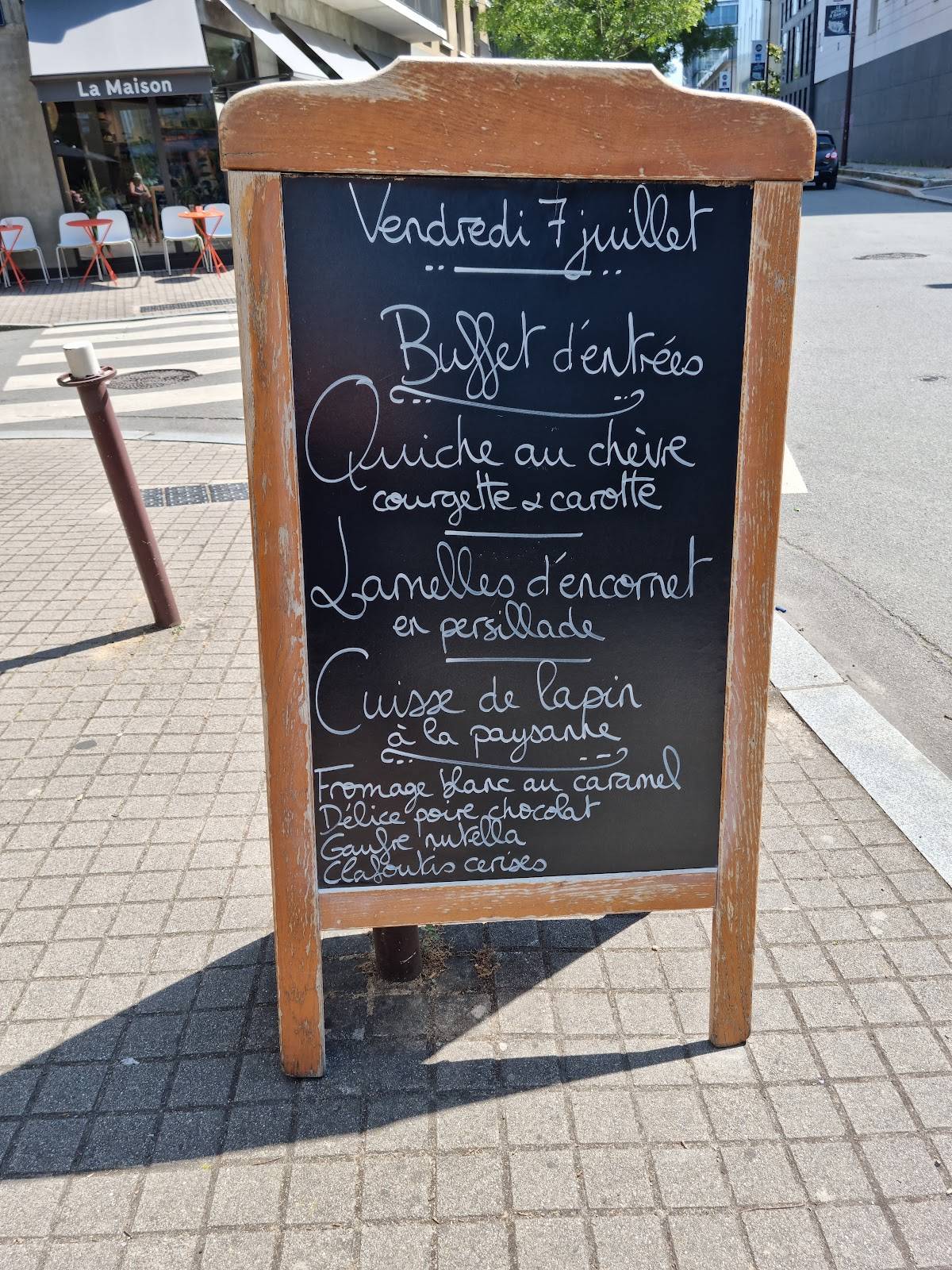 Menu de Le Progrès