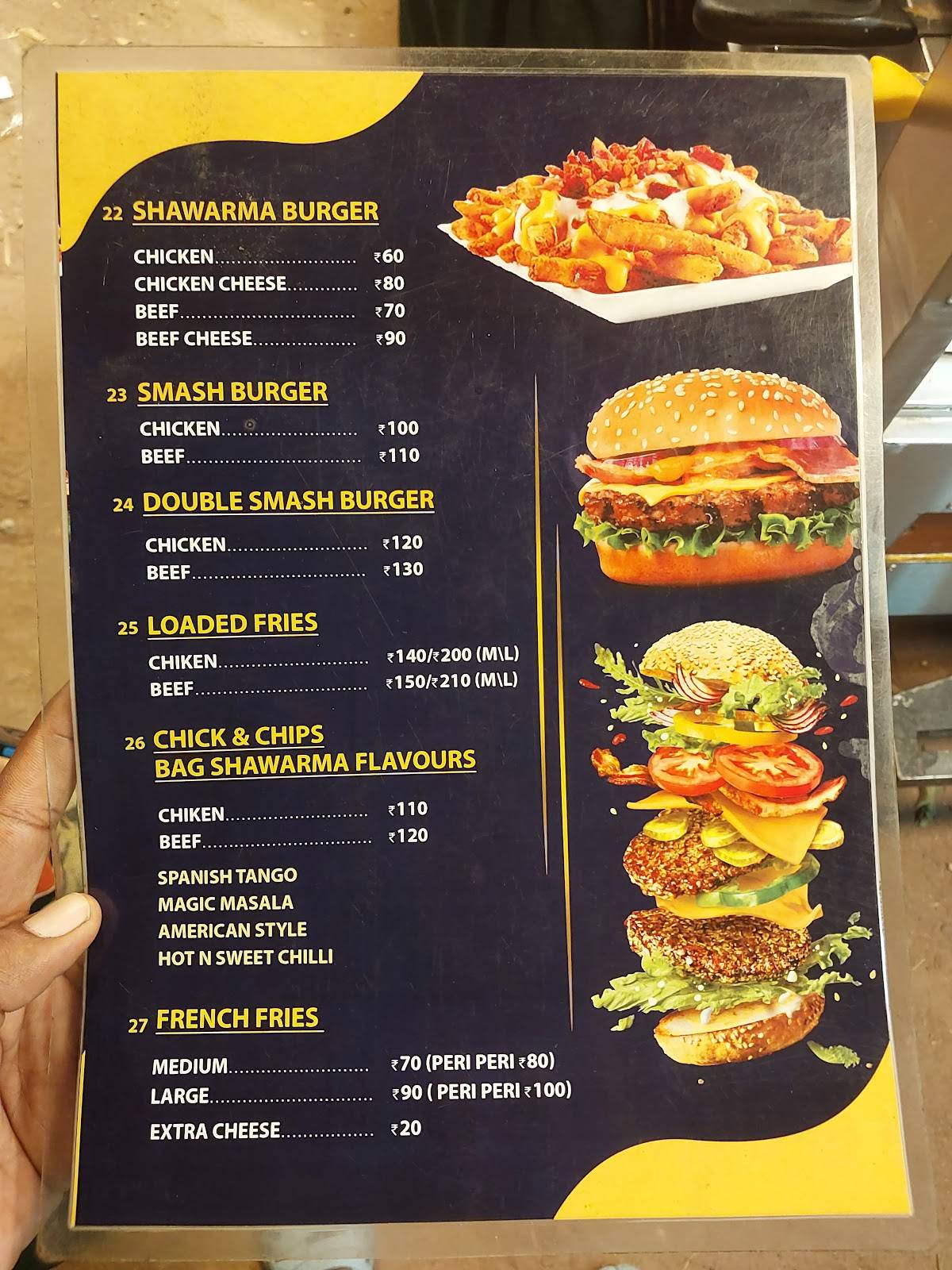 Le Taizz menu