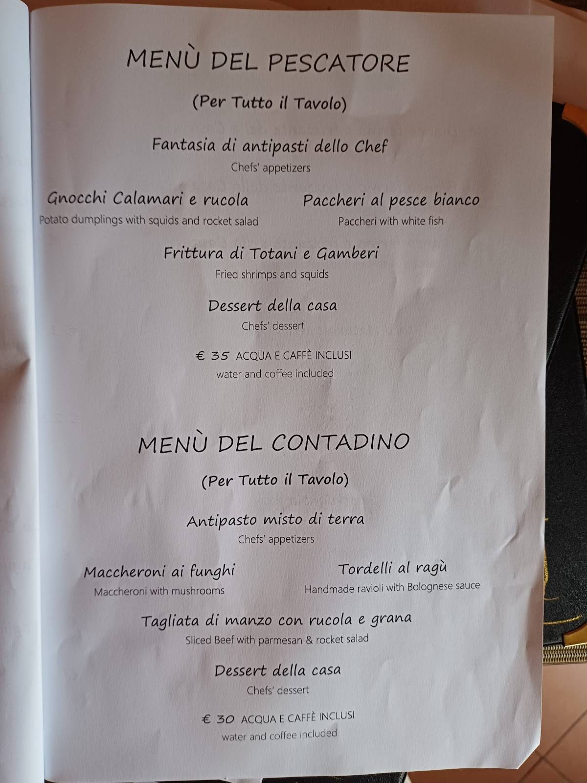 Menu di Le rotonde 