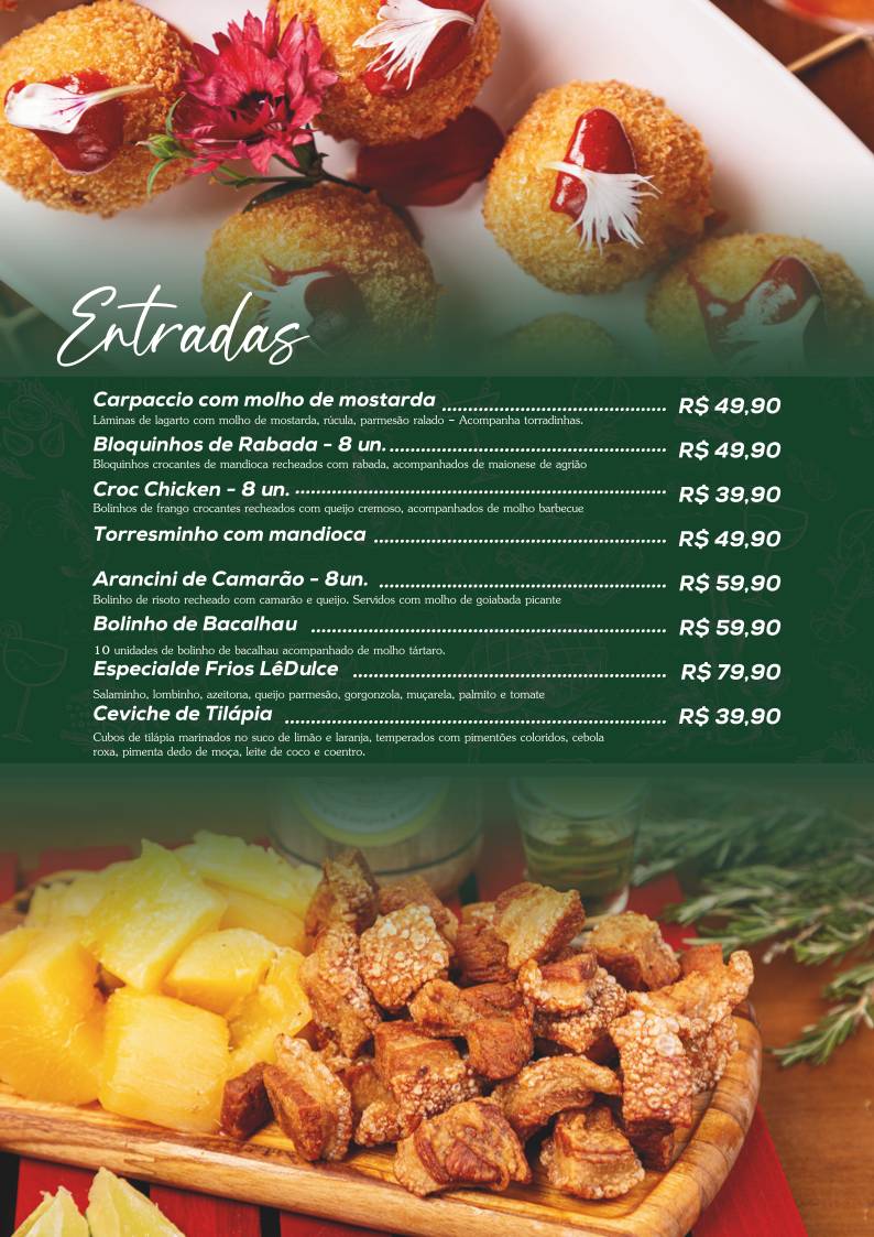 LêDulce Gastrobar cardápio