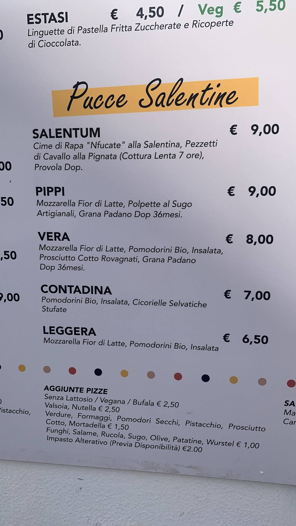 Menu di Fusci Mói 