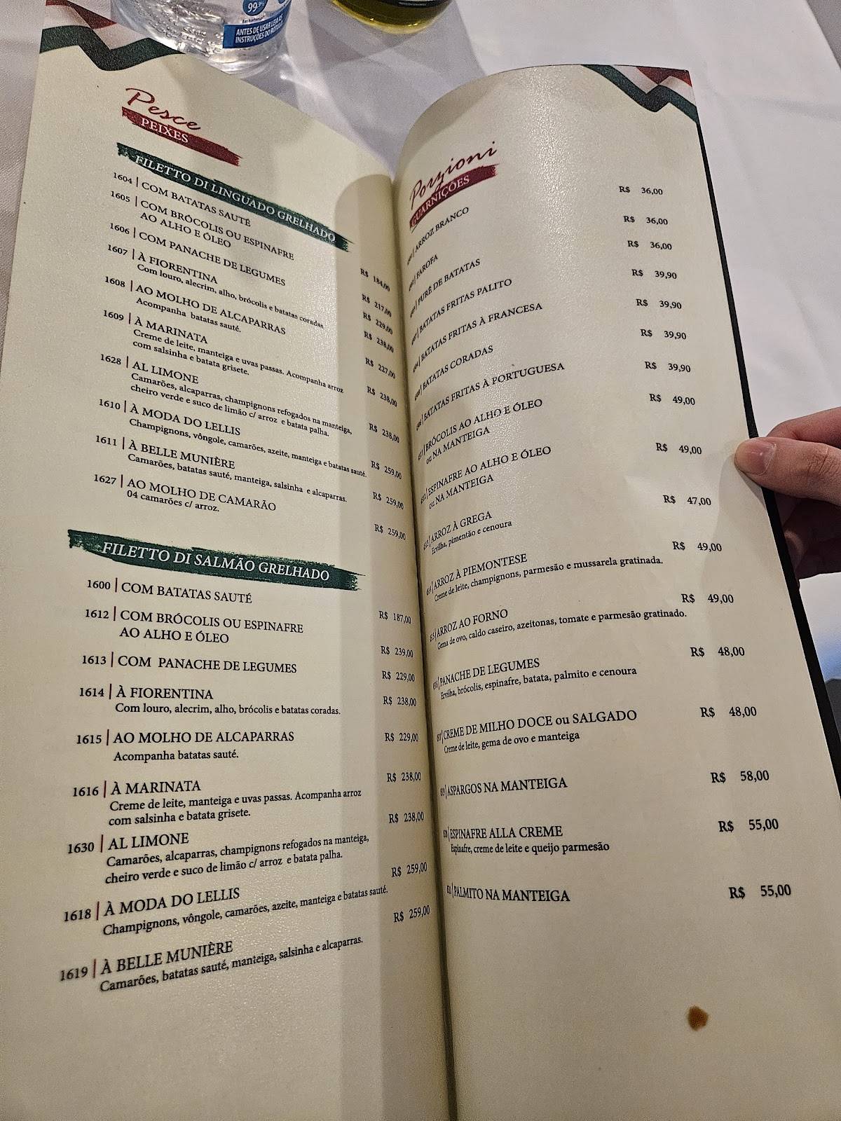 Lellis Trattoria cardápio