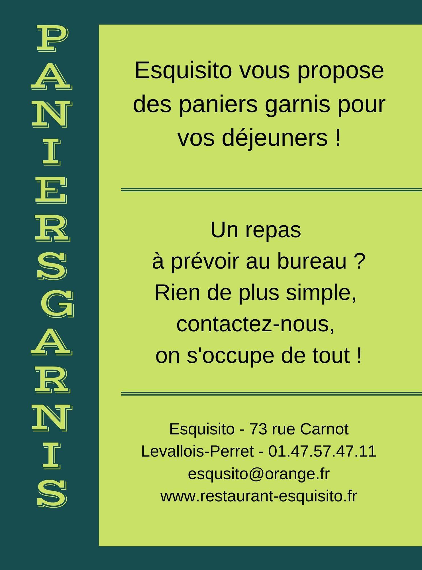 Menu de Esquisito