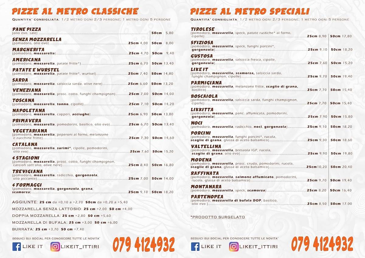 Menu di Like it (ex Likkitta) 