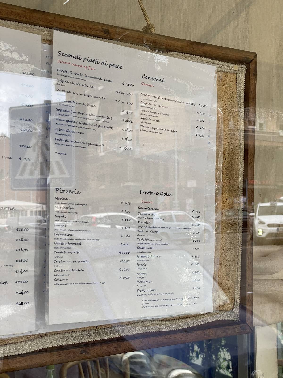 Menu di Ristorante Lo Schidione Aurelia San Pietro 