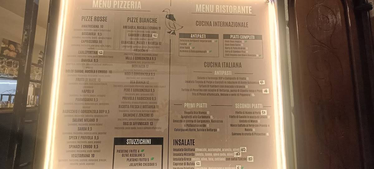 Menu di L'oca Bianca 