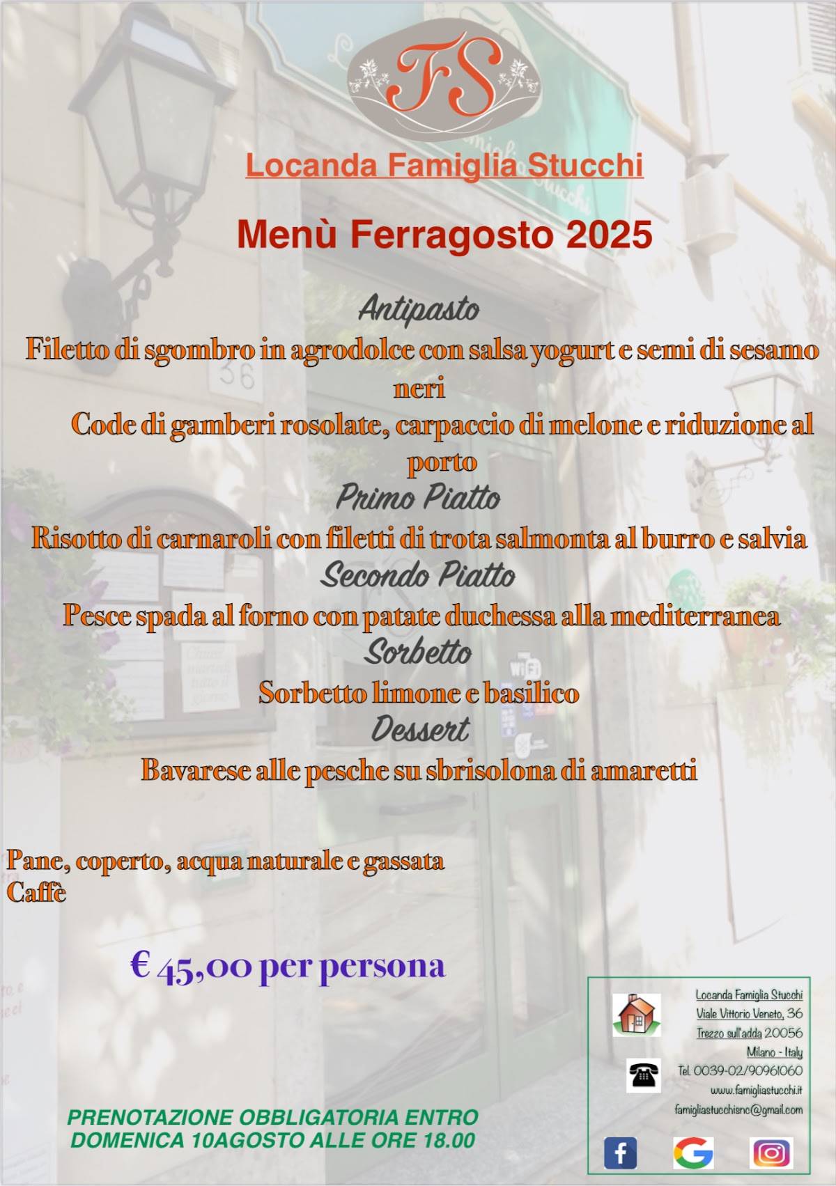 Menu di Locanda Famiglia Stucchi 