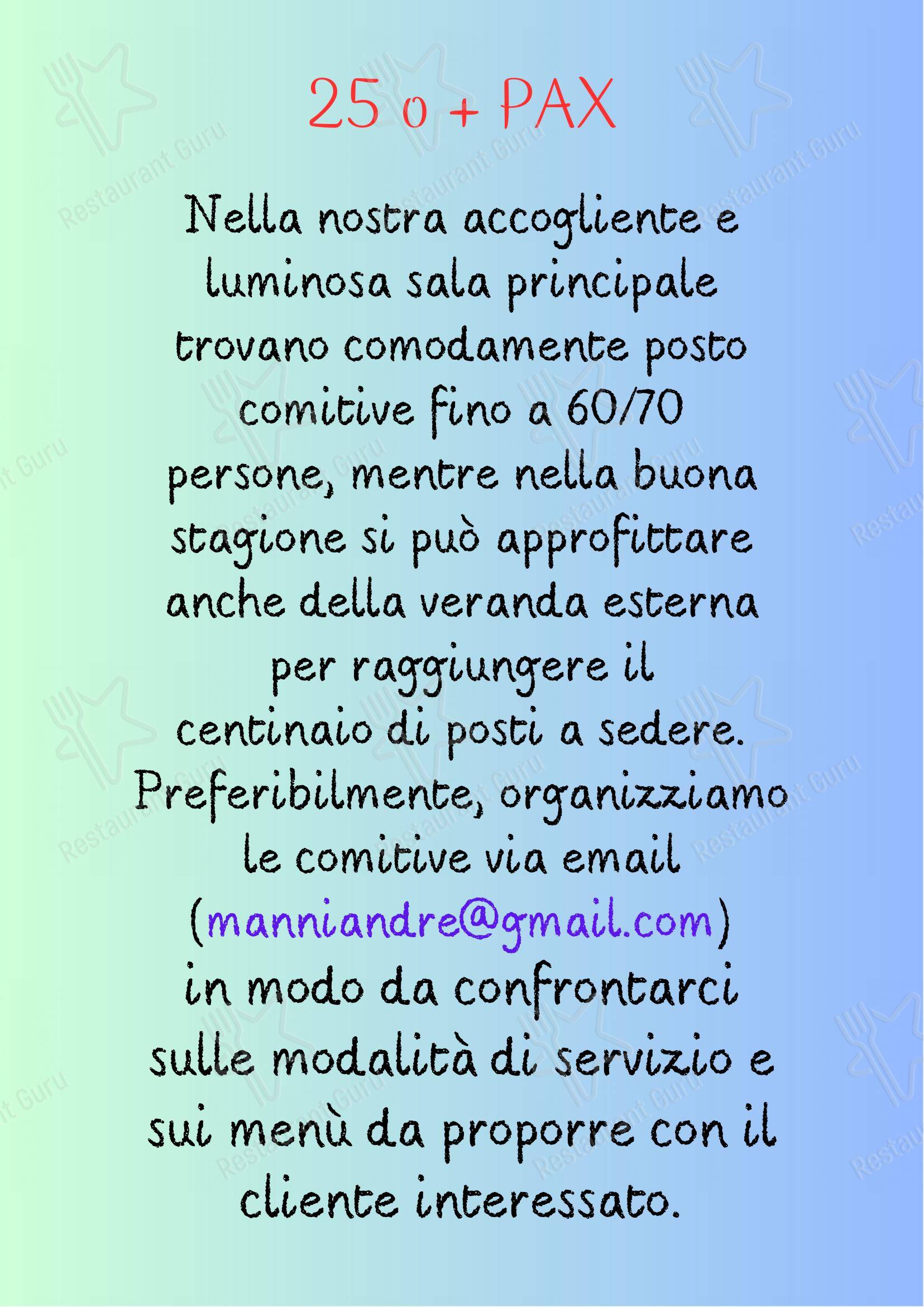 Крафт меню per Locanda Torricella ristorante