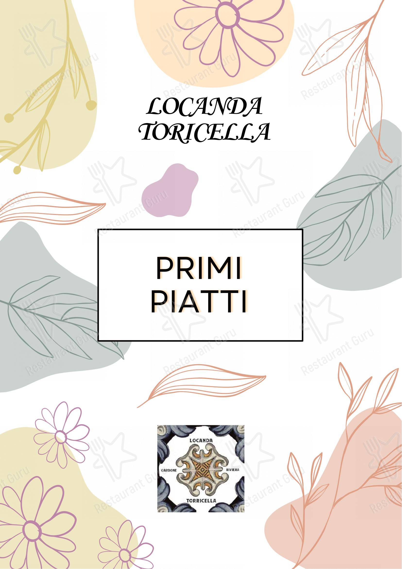 Основное меню per Locanda Torricella in Gardone Riviera