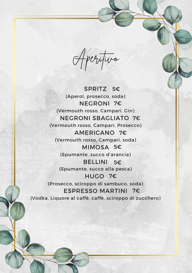 Menu di Loco Cafè - La Baracchina 