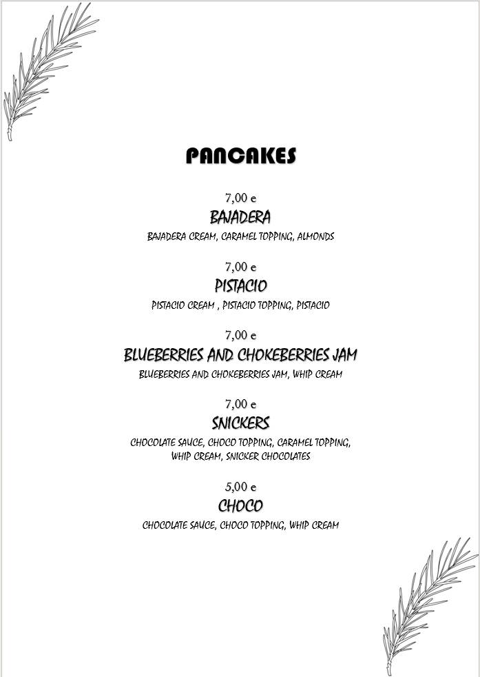 Menu di Buffet Iskra 