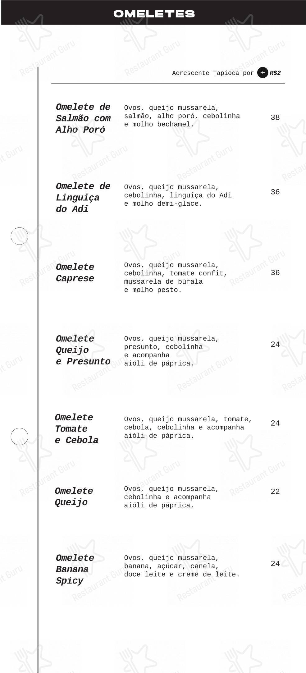 Menu para Lumen Café + Gastronomia em Ponta Grossa
