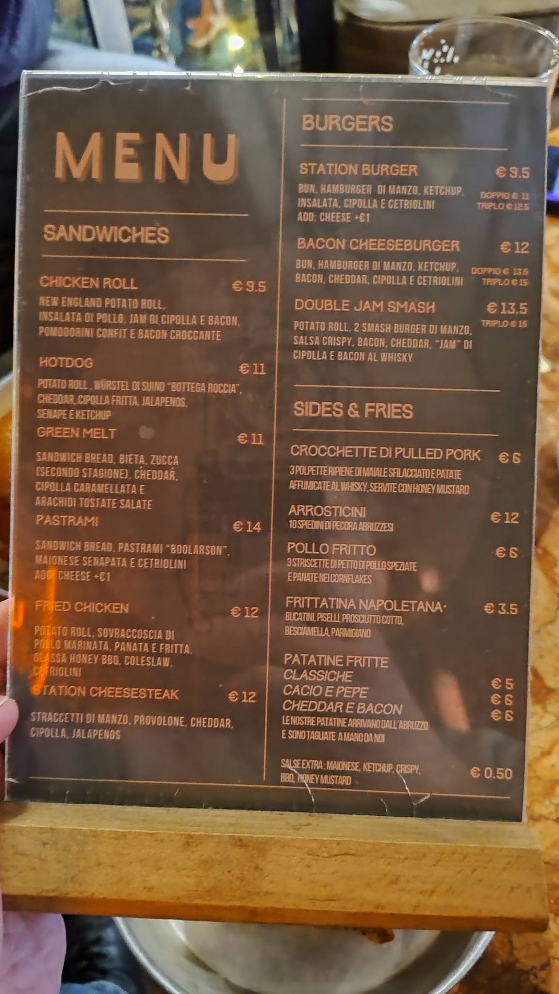 Menu di Luppolo Station 