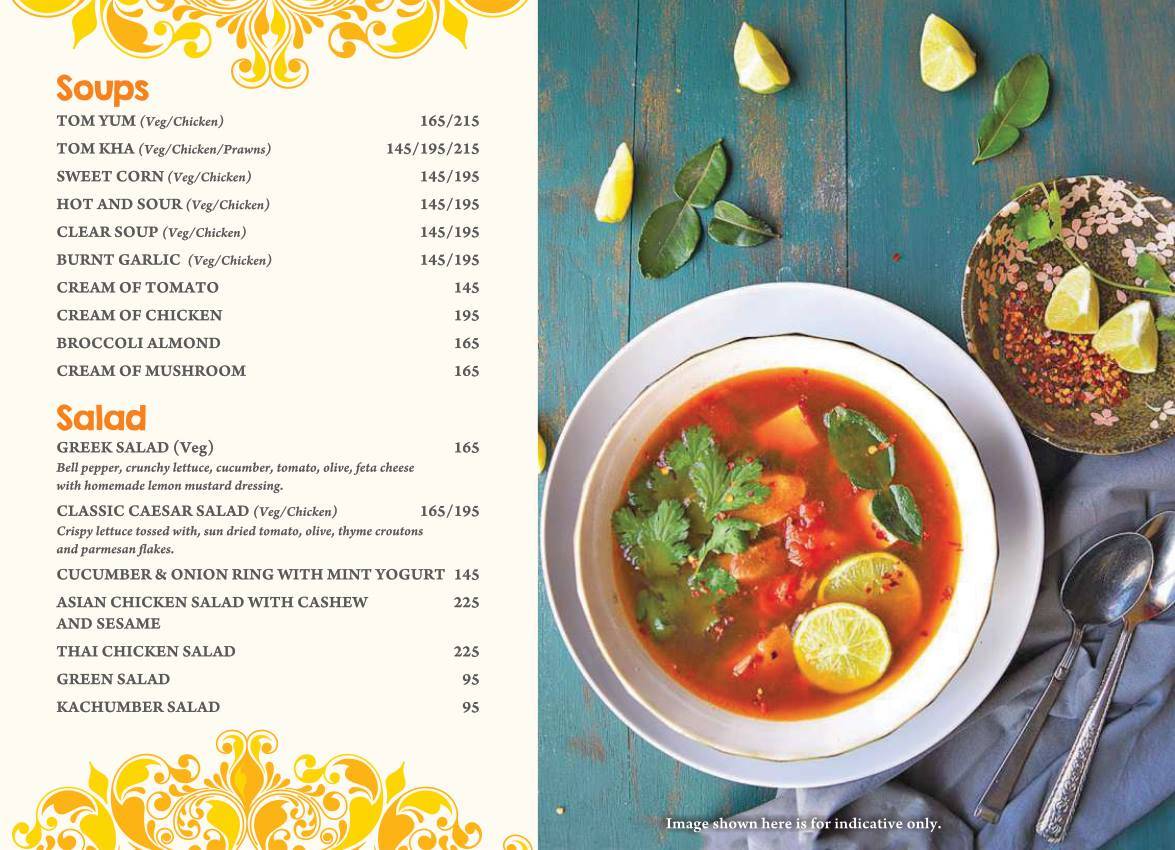 MASALA ASIA menu