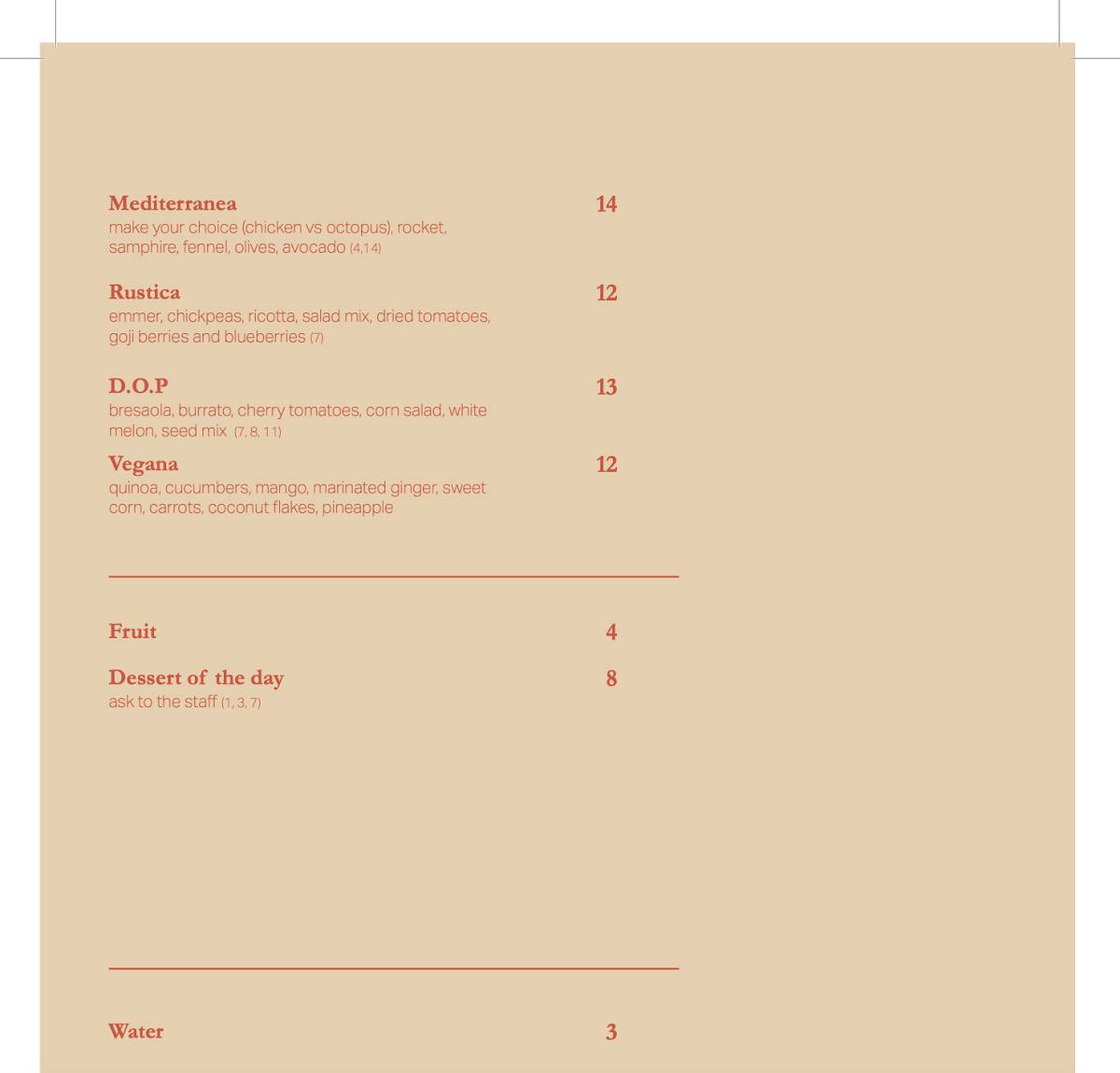 Menu di MEET Napoli 