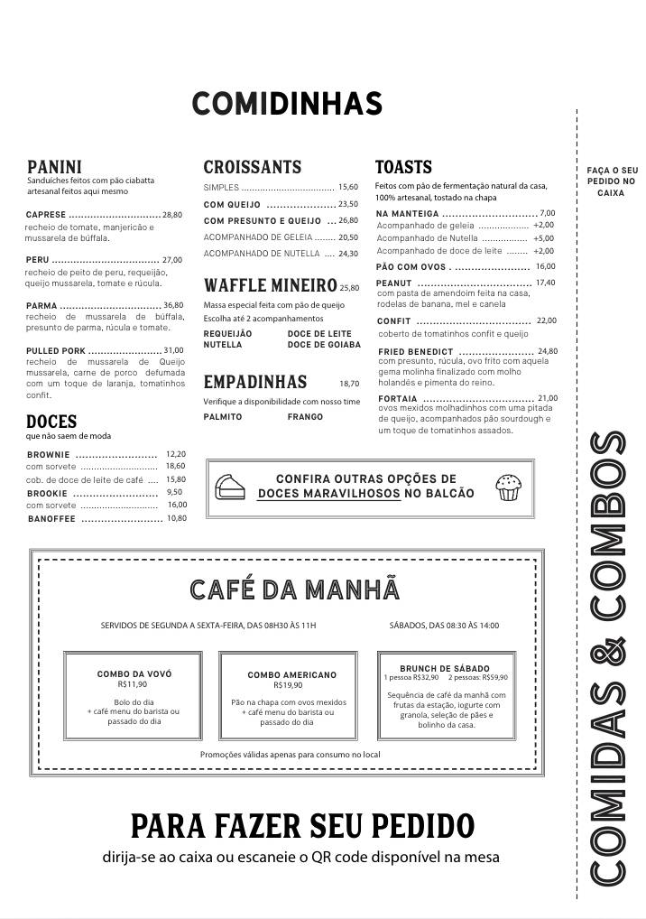 MY Coffee Shop Project cardápio