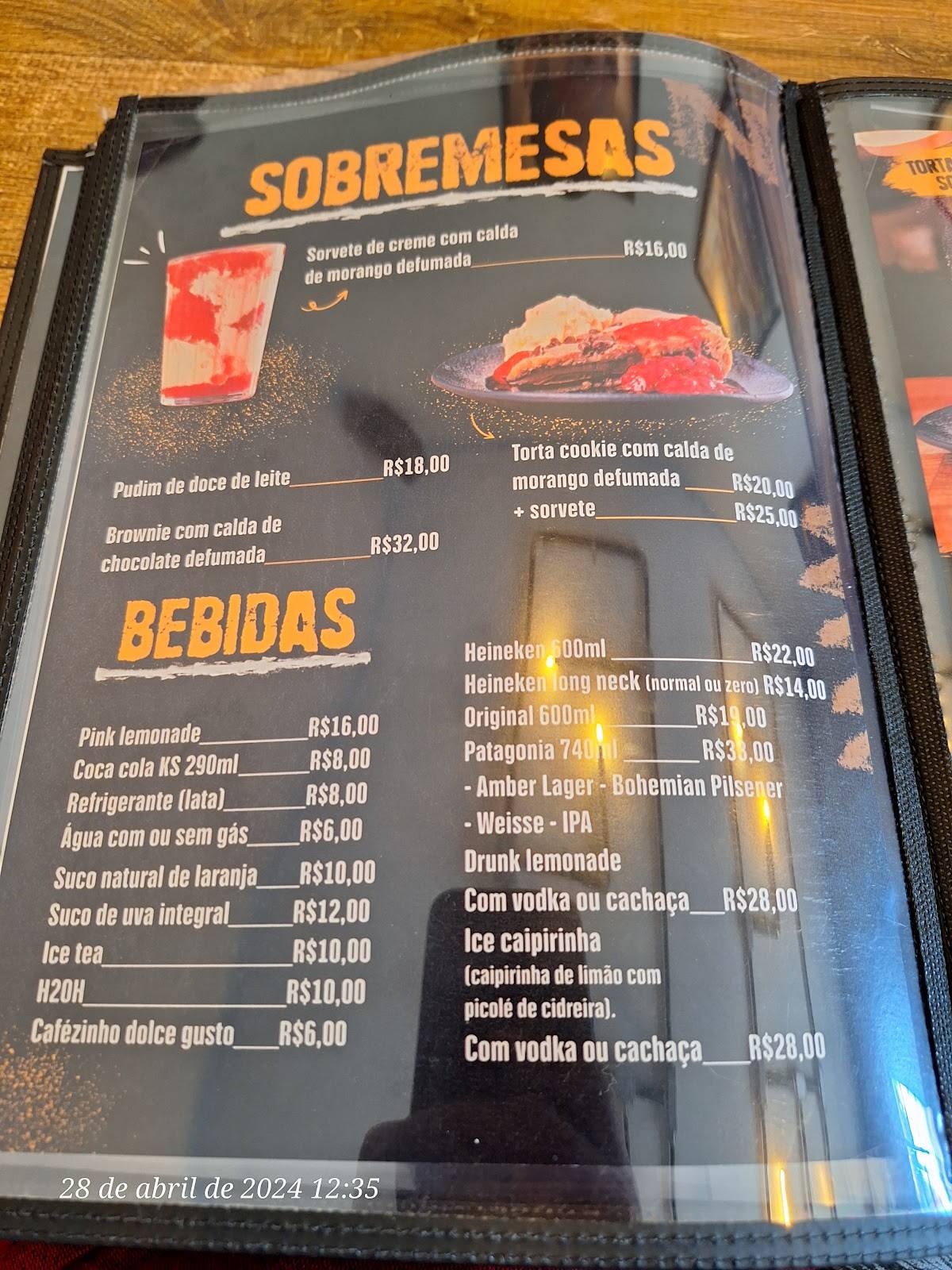 MaBlack House cardápio