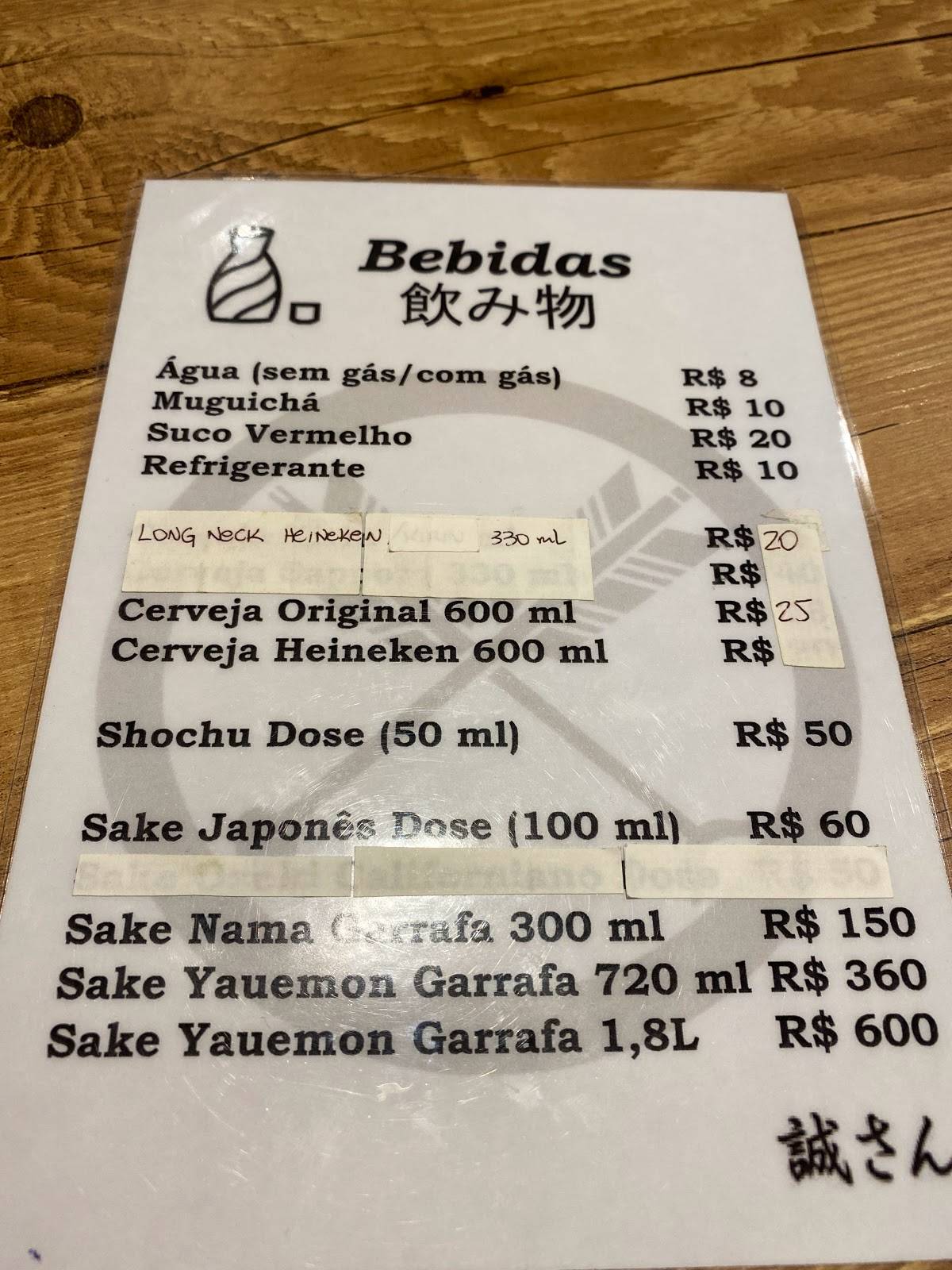 Restaurante Japonês - Makoto San cardápio