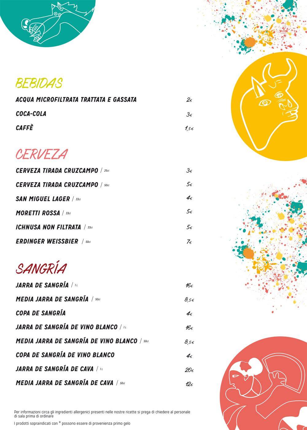 Menu di Malandros - Bodega de Tapas 