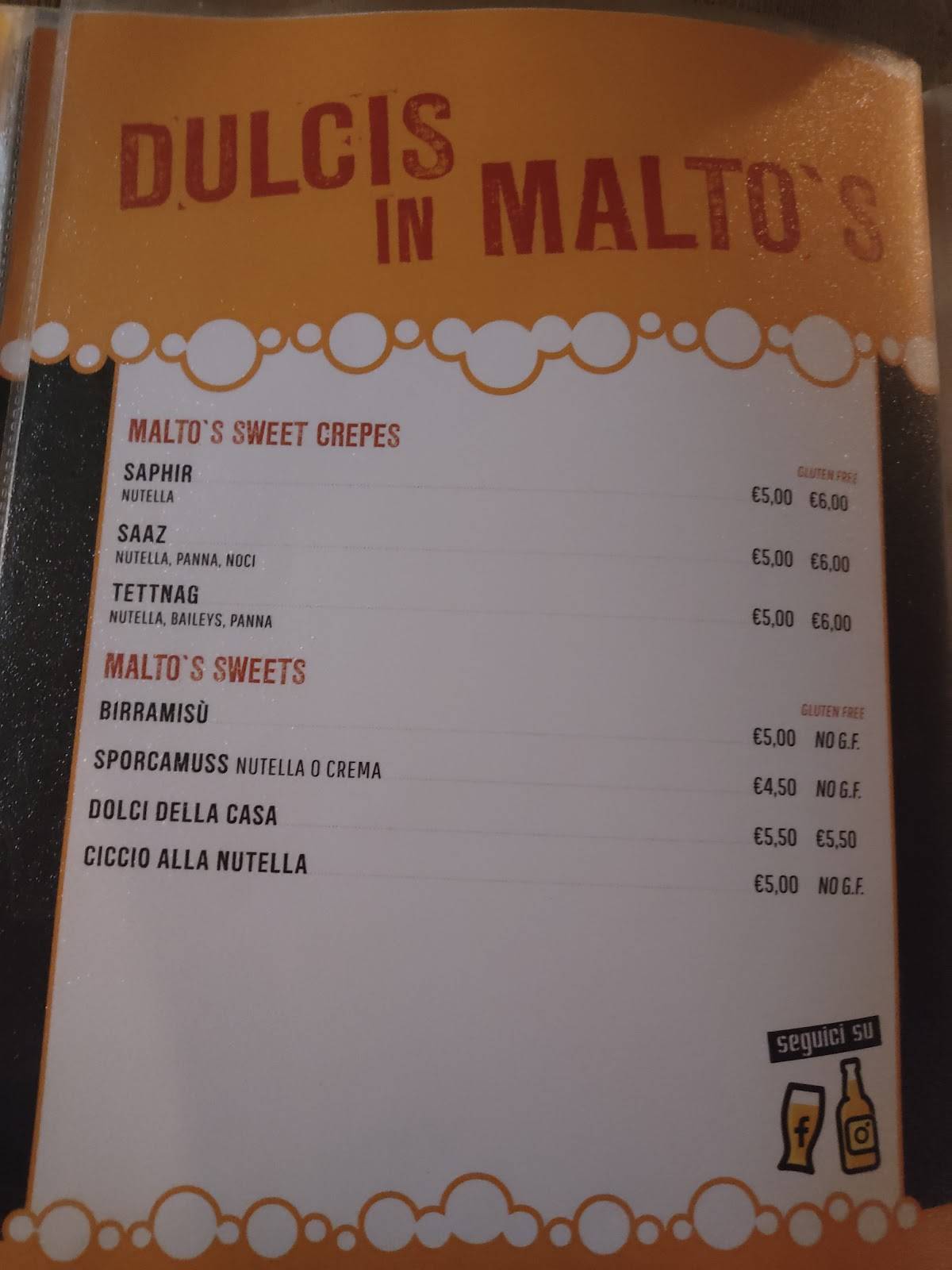 Menu di Malto'S Beer 