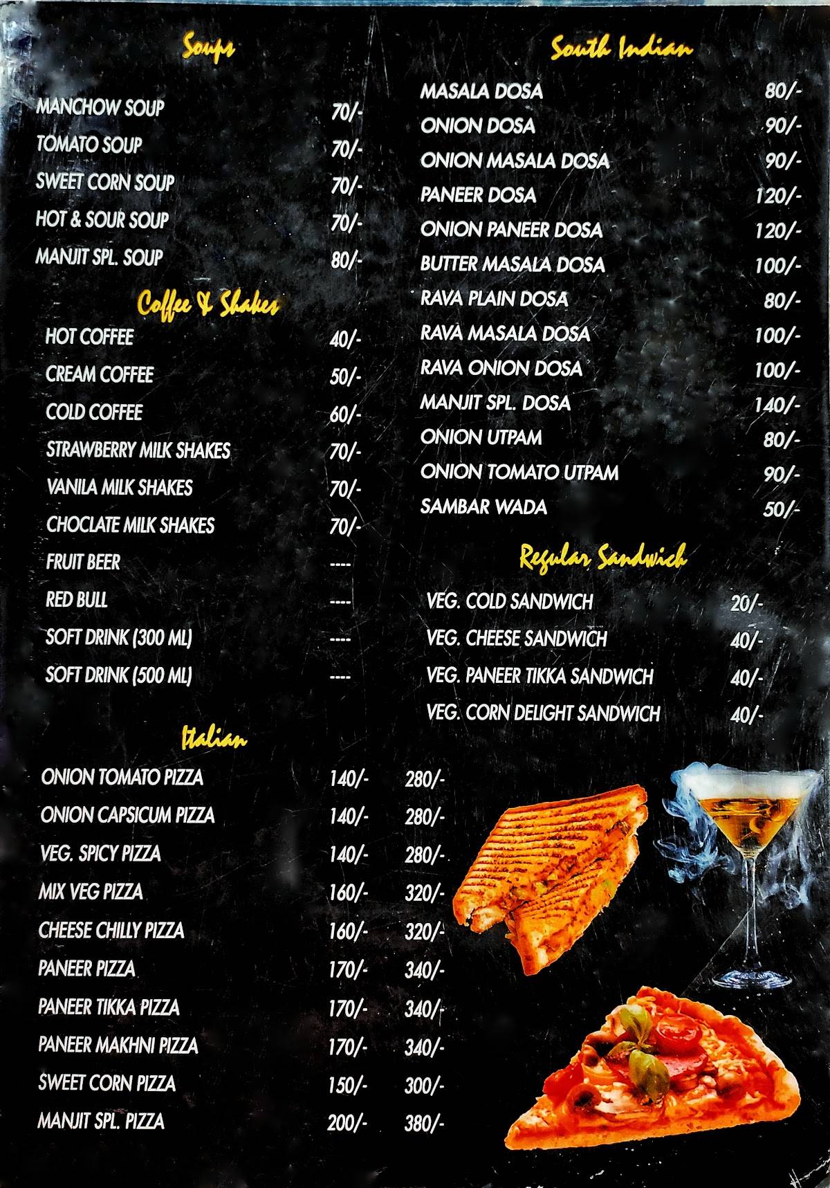 Manjit Bakery & Restaurant Best Kitchen Training Centre, Bakery, Cake Shop, Kitty Hall, Birthday Party, Family Restaurant menu