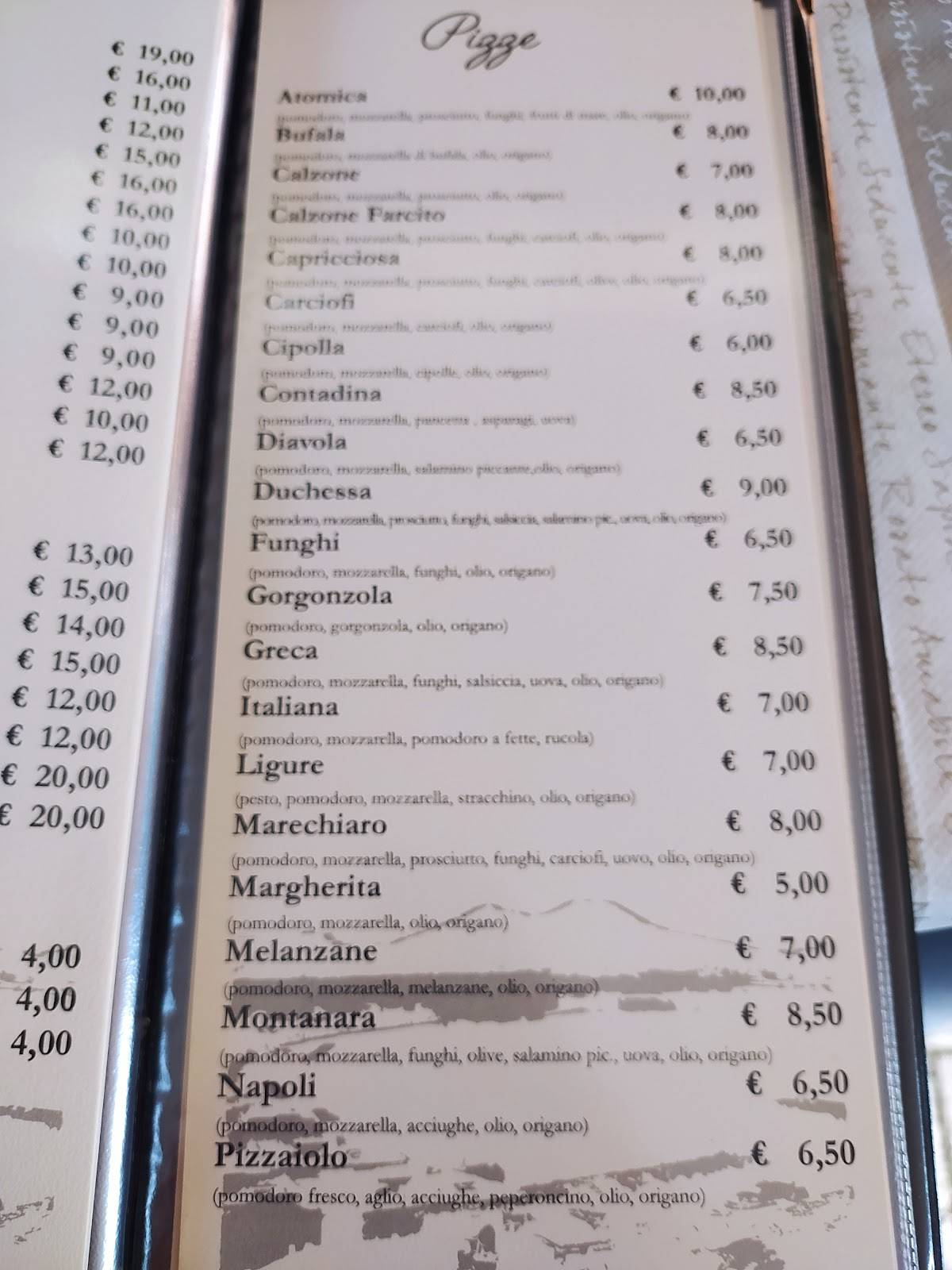 Menu di Marechiaro 