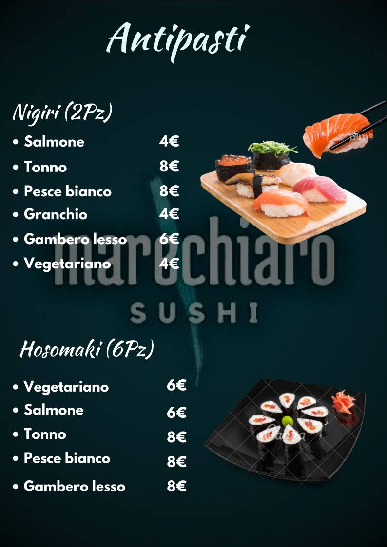 Menu di Marechiarosushi 