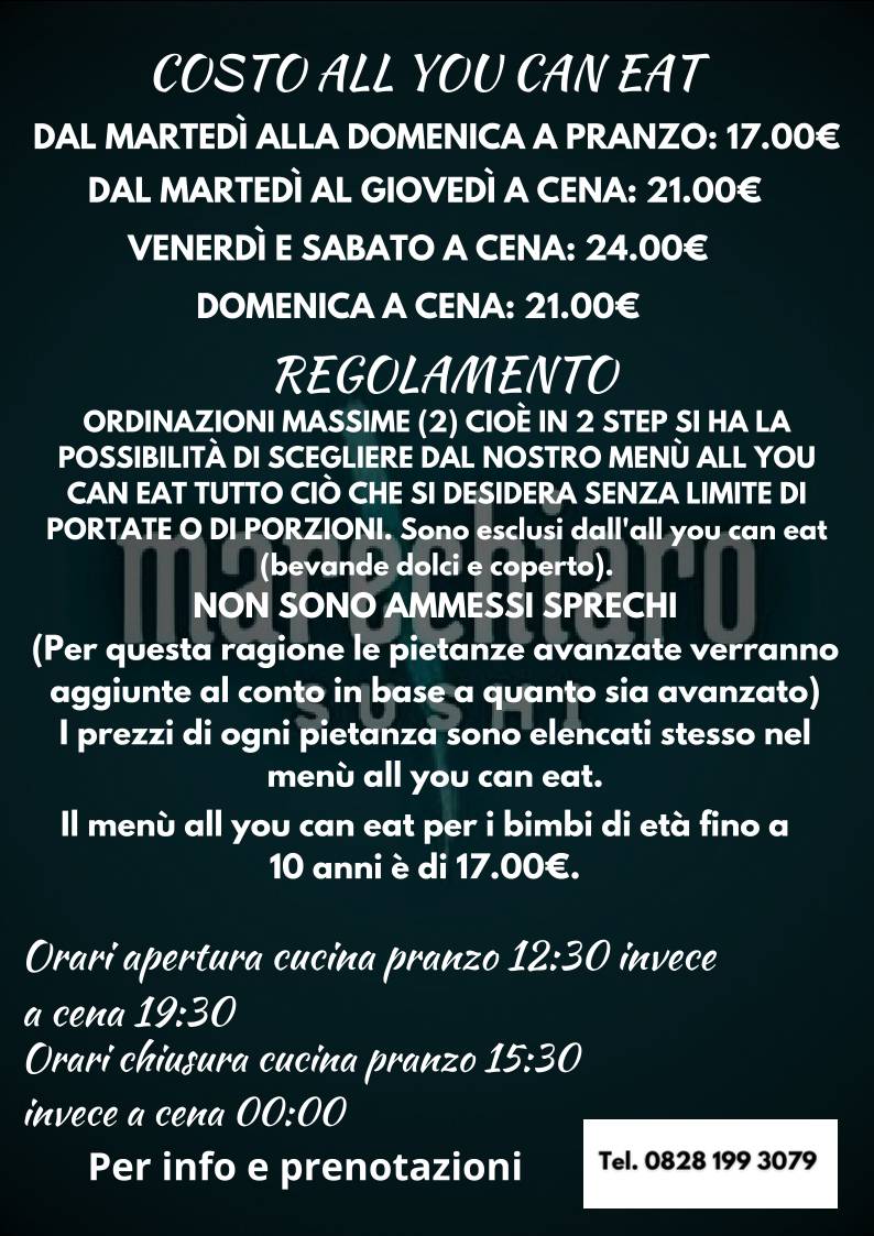 Menu di Marechiarosushi 