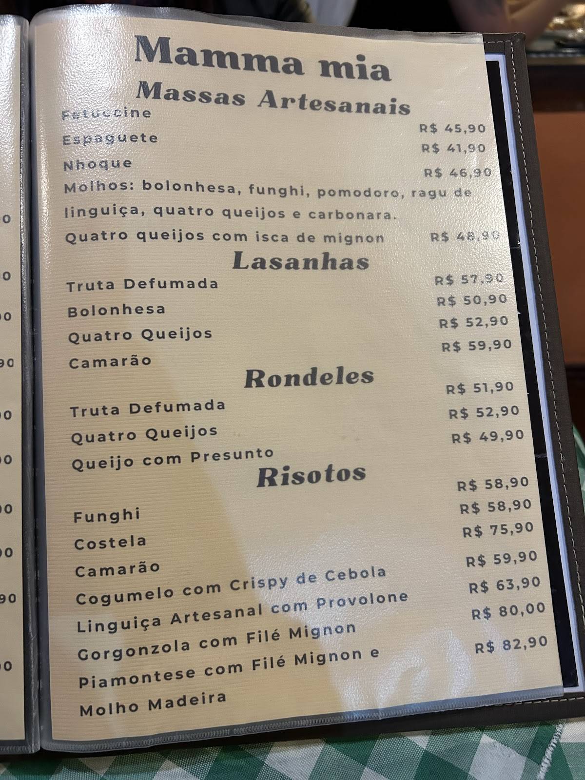 Villa Madallena Restobar cardápio