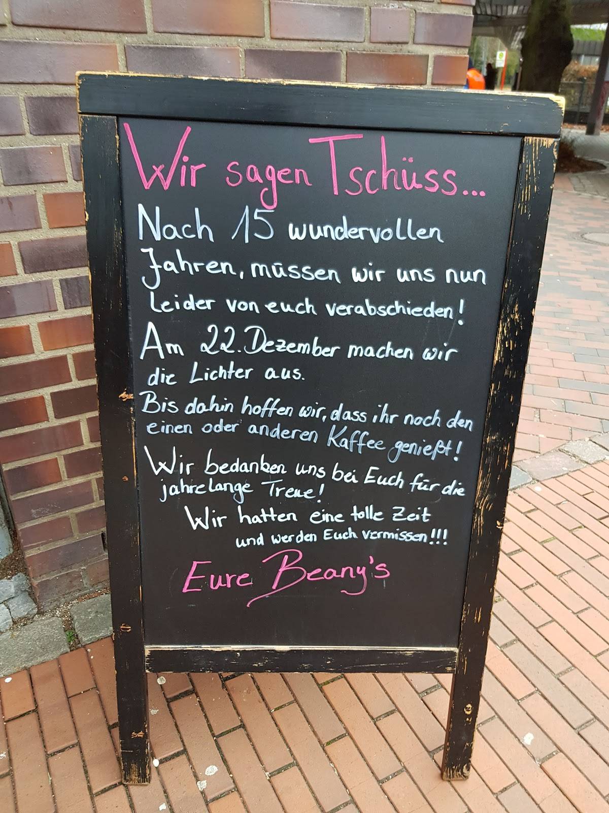 Speisekarte von BLACK BEAN The Coffee Company, Hamburg, Tibarg 32c