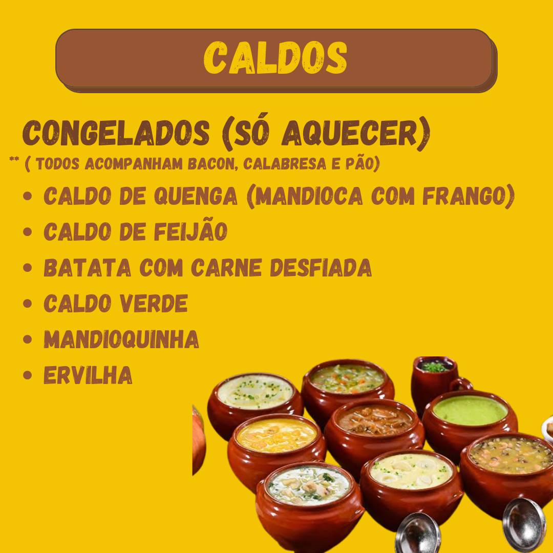 Mata Fome cardápio