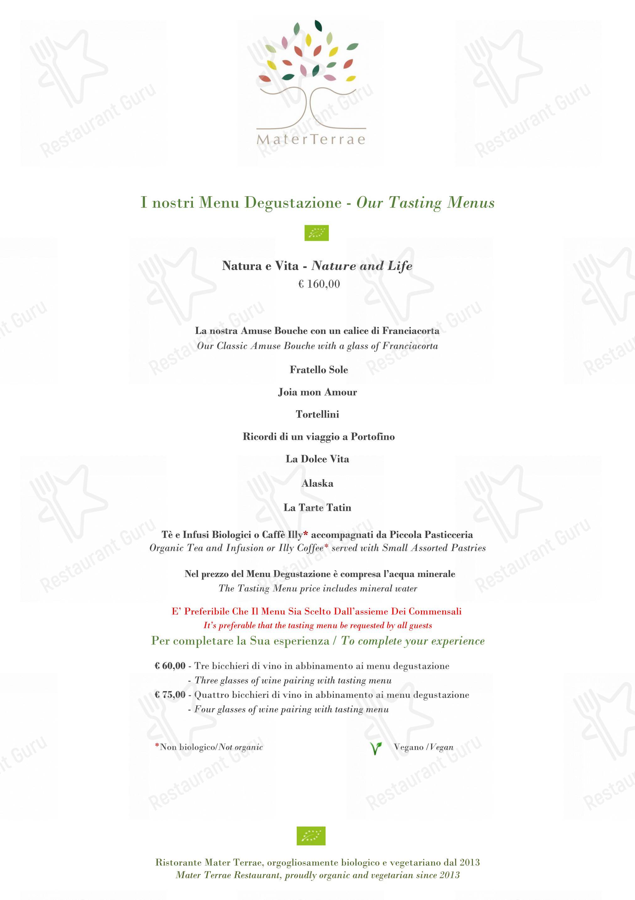 Lunch Menu per Mater Terrae ristorante